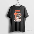 Official Browns In My Veins Jesus Mascot Heart - Adult & Kids T-Shirts, Sweatshirts & Hoodies apparel design preview 1