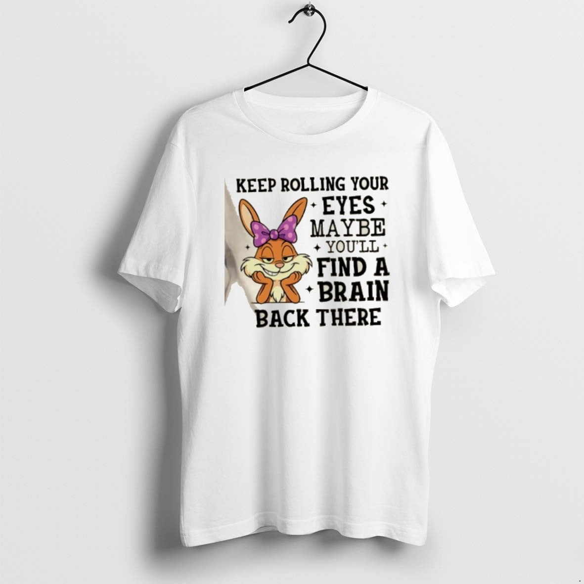 Official Bunny Keep Rolling Your Eyes Maybe Youll - Adult & Kids T-Shirts, Sweatshirts & Hoodies apparel design preview 1