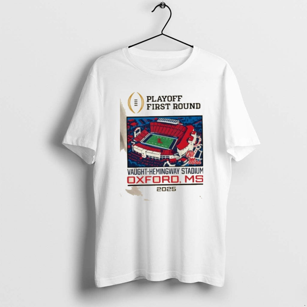 Official Cfp Playoff First Round 25 26 Ole Miss 1st - Adult & Kids T-Shirts, Sweatshirts & Hoodies apparel design preview 1