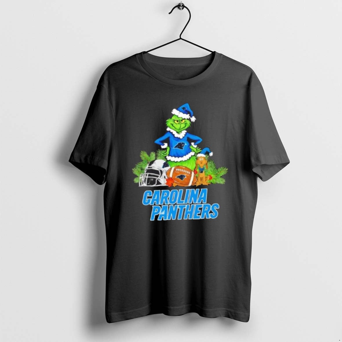 Official Carolina Panthers Football X Grinch And Max - Adult & Kids T-Shirts, Sweatshirts & Hoodies apparel design preview 1