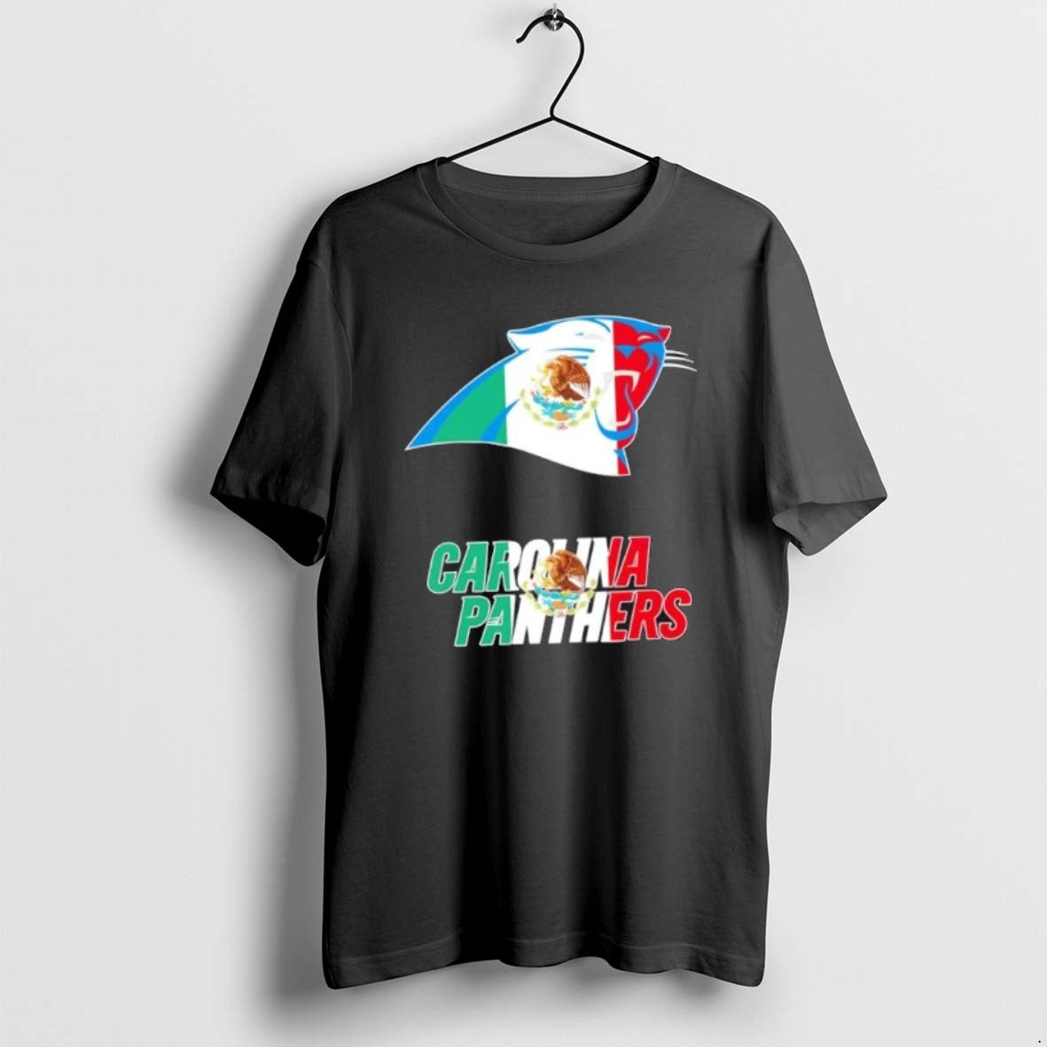 Official Carolina Panthers Football X Mexican Flag - Adult & Kids T-Shirts, Sweatshirts & Hoodies apparel design preview 1