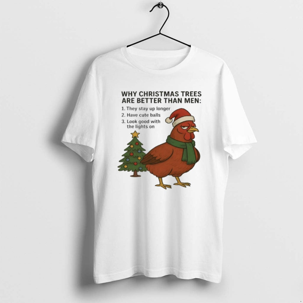 Official Chicken Santa Why Christmas Tree Are Better - Adult & Kids T-Shirts, Sweatshirts & Hoodies apparel design preview 1