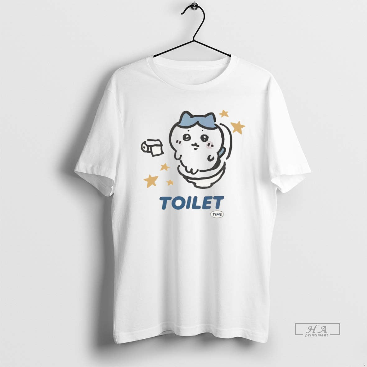 Official Chiikawa Japanese Cute Kawaii Toilet Time - Adult & Kids T-Shirts, Sweatshirts & Hoodies apparel design preview 1