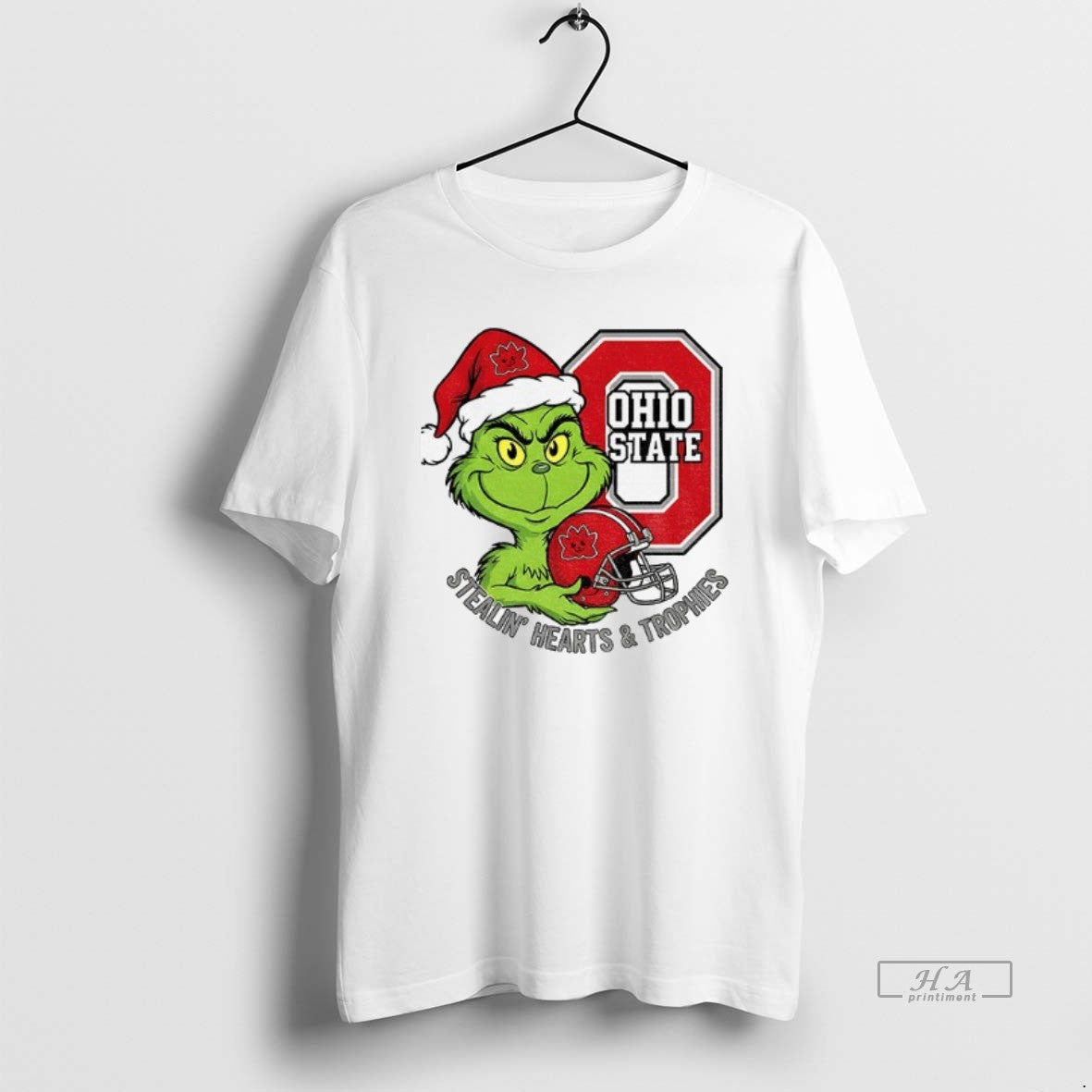 Official Christmas Grinch Inspired Ohio State Stealin - Adult & Kids T-Shirts, Sweatshirts & Hoodies apparel design preview 1