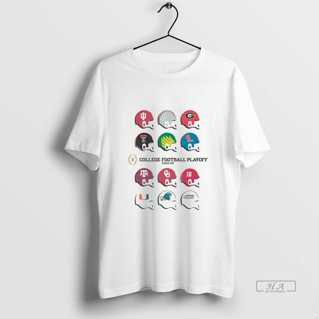 Official College Football Playoff 2025 Team Helmets - Adult & Kids T-Shirts, Sweatshirts & Hoodies apparel design preview 1