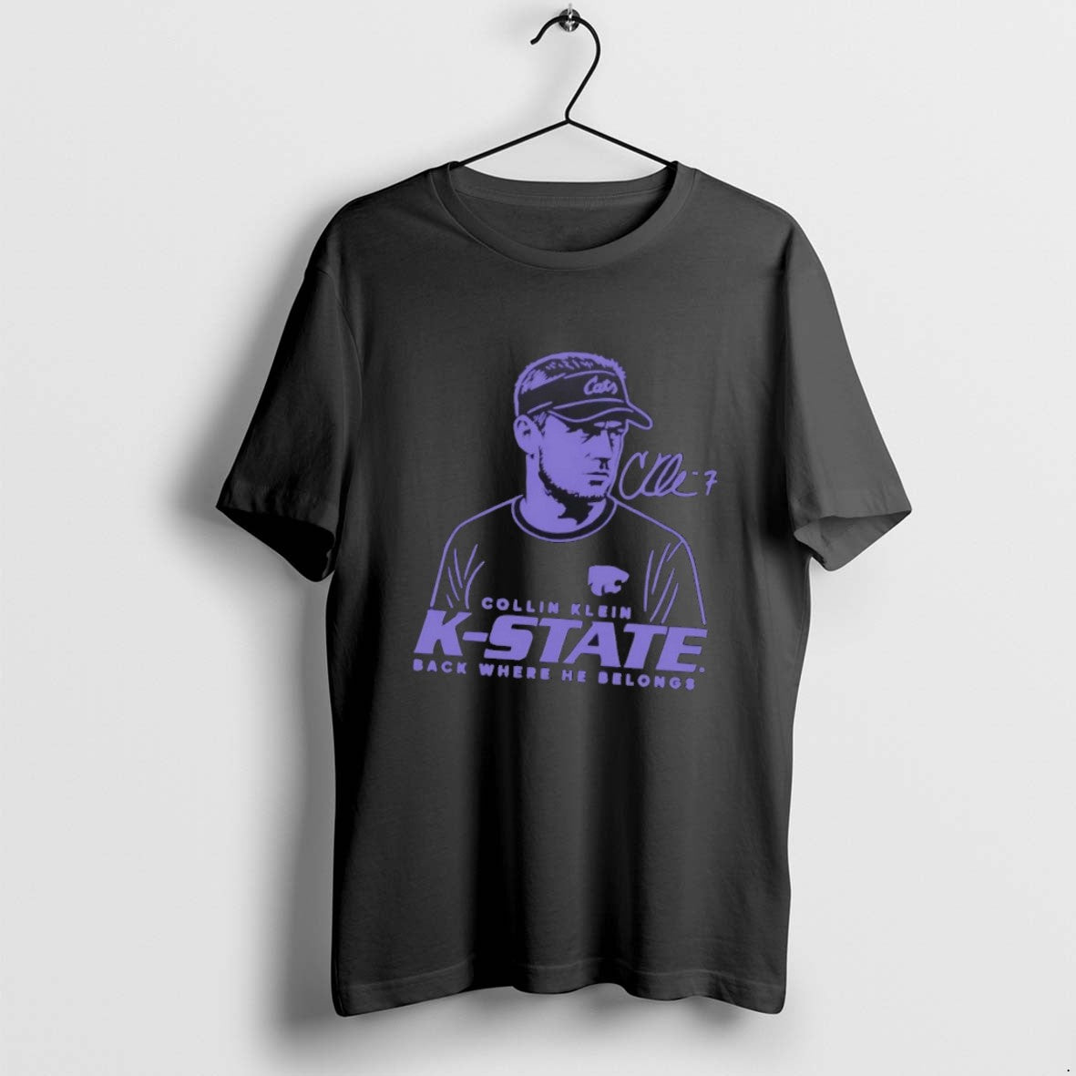 Official Collin Klein Back Where He Belongs K State - Adult & Kids T-Shirts, Sweatshirts & Hoodies apparel design preview 1