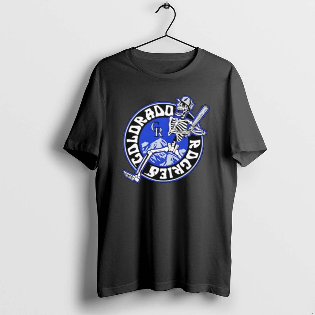 Official Colorado Rockies Skeleton Player - Adult & Kids T-Shirts, Sweatshirts & Hoodies apparel design preview 1