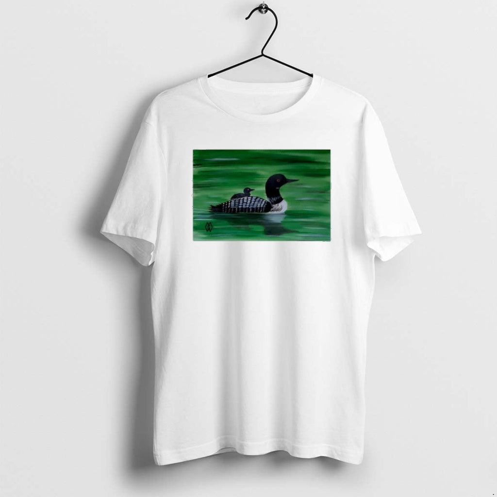 Official Common Loon With Baby On Back - Adult & Kids T-Shirts, Sweatshirts & Hoodies apparel design preview 1