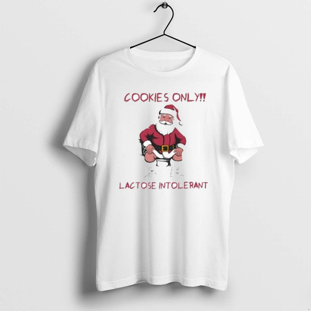 Official Cookies Only Santa Toilet Lactose Intolerant - Adult & Kids T-Shirts, Sweatshirts & Hoodies apparel design preview 1