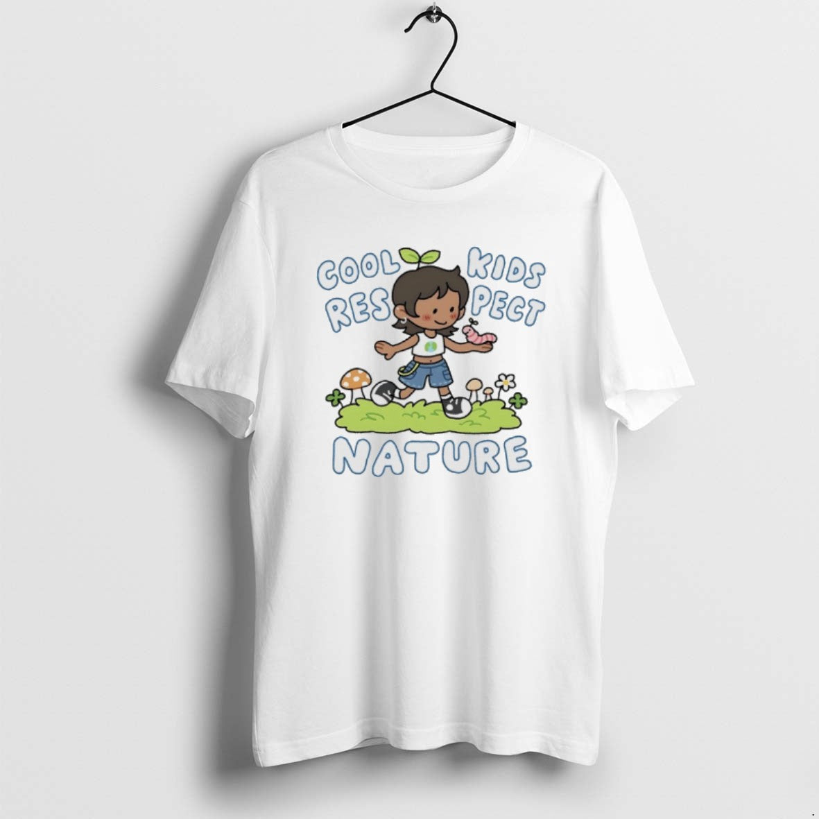 Official Cool Kids Respect Nature Cartoon - Adult & Kids T-Shirts, Sweatshirts & Hoodies apparel design preview 1