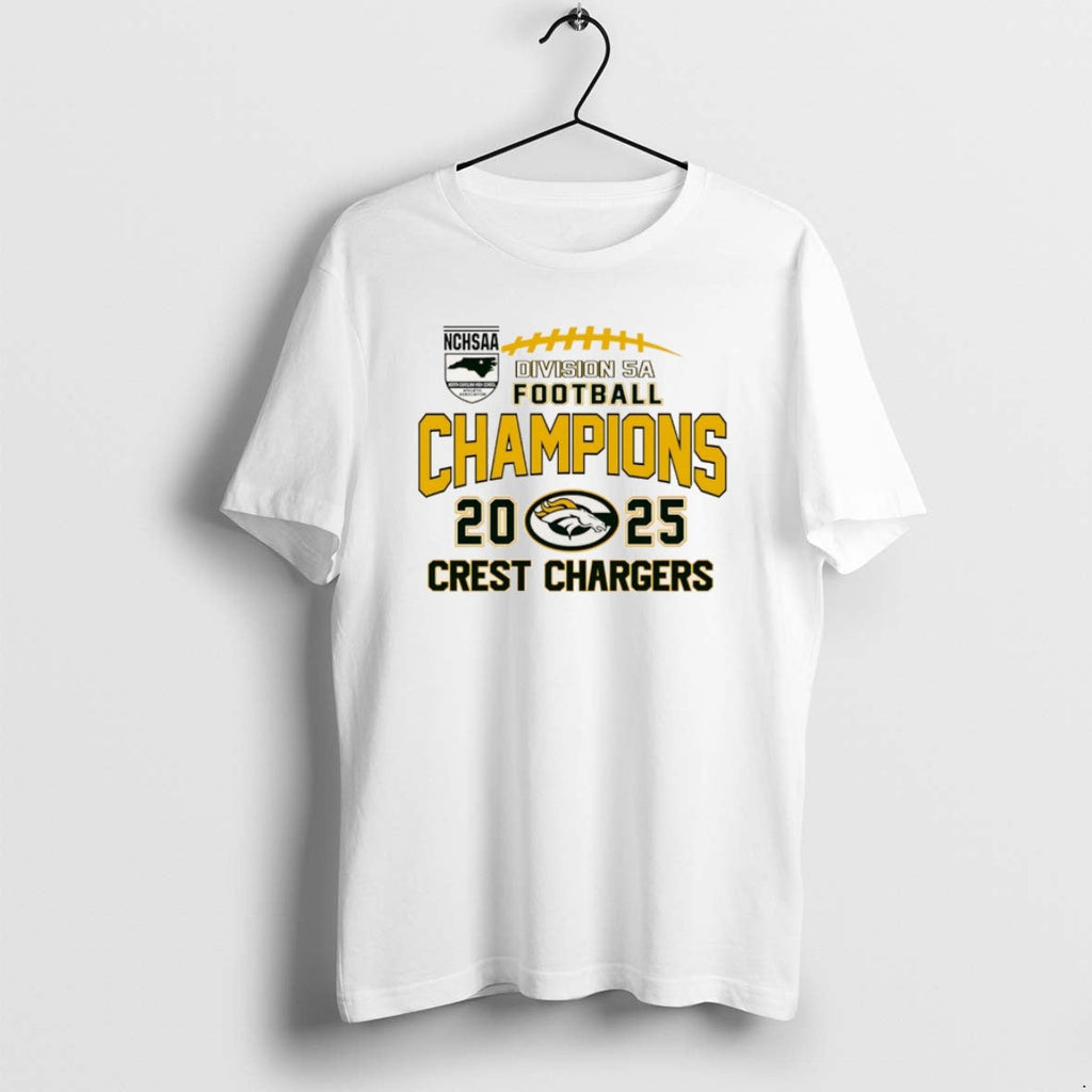 Official Crest Chargers 2025 Nchsaa Division 5a - Adult & Kids T-Shirts, Sweatshirts & Hoodies apparel design preview 1