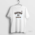 Official Cutter Gauthier Name And Number Anaheim - Adult & Kids T-Shirts, Sweatshirts & Hoodies apparel design preview 1