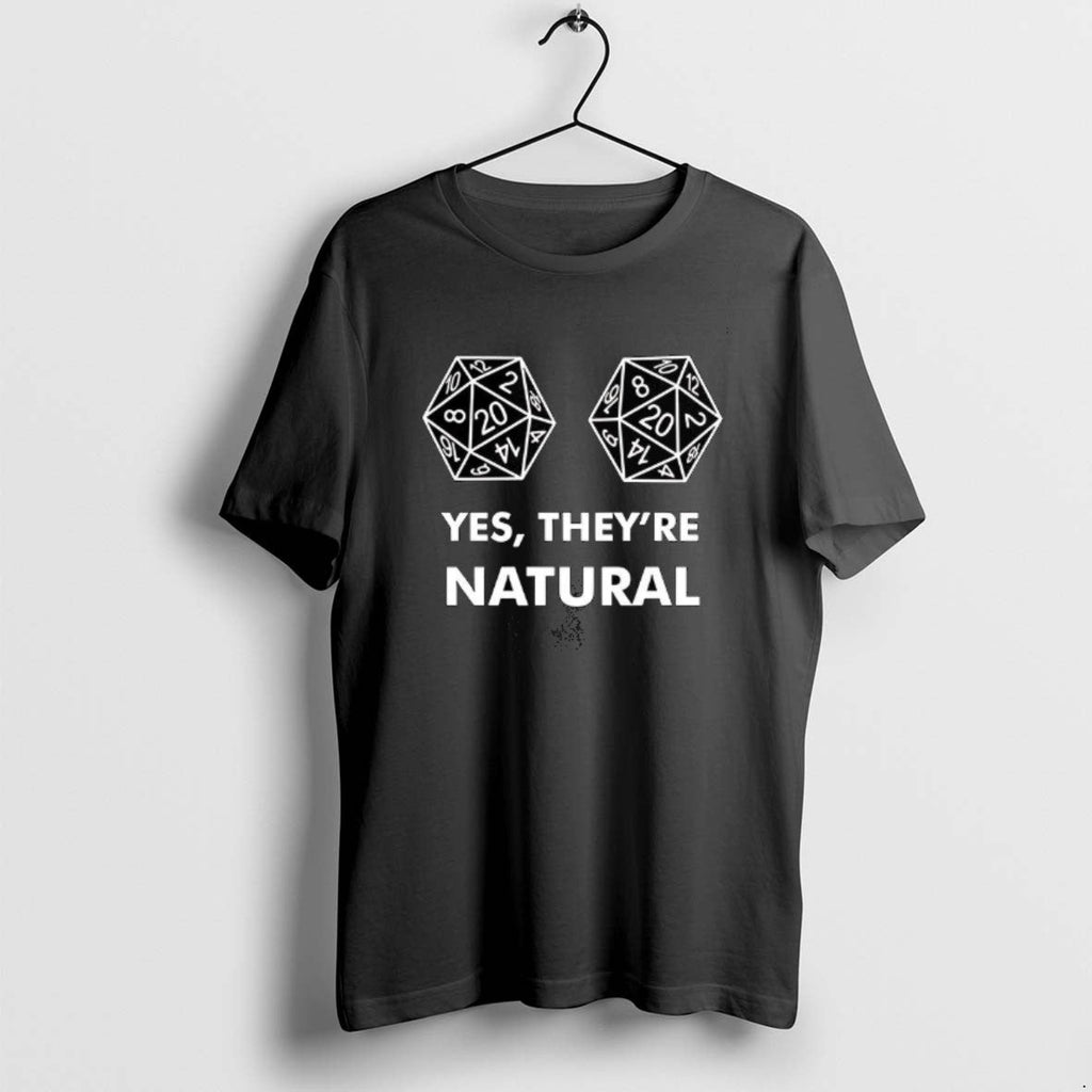 Official D20 Dice Yes They Are Natural Dungeons And - Adult & Kids T-Shirts, Sweatshirts & Hoodies apparel design preview 1
