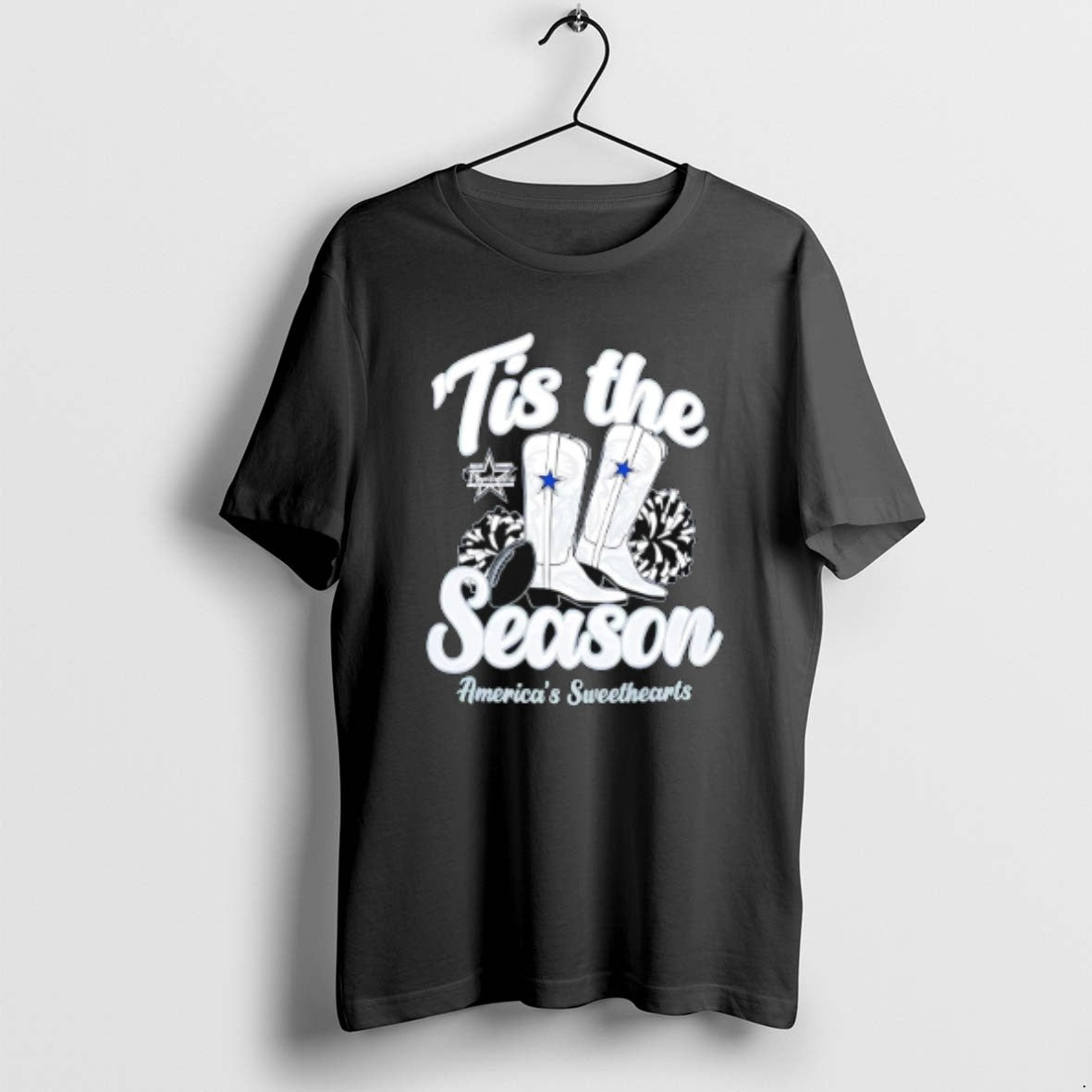Official Dallas Cowboys Tis The Season Boots 2025 - Adult & Kids T-Shirts, Sweatshirts & Hoodies apparel design preview 1
