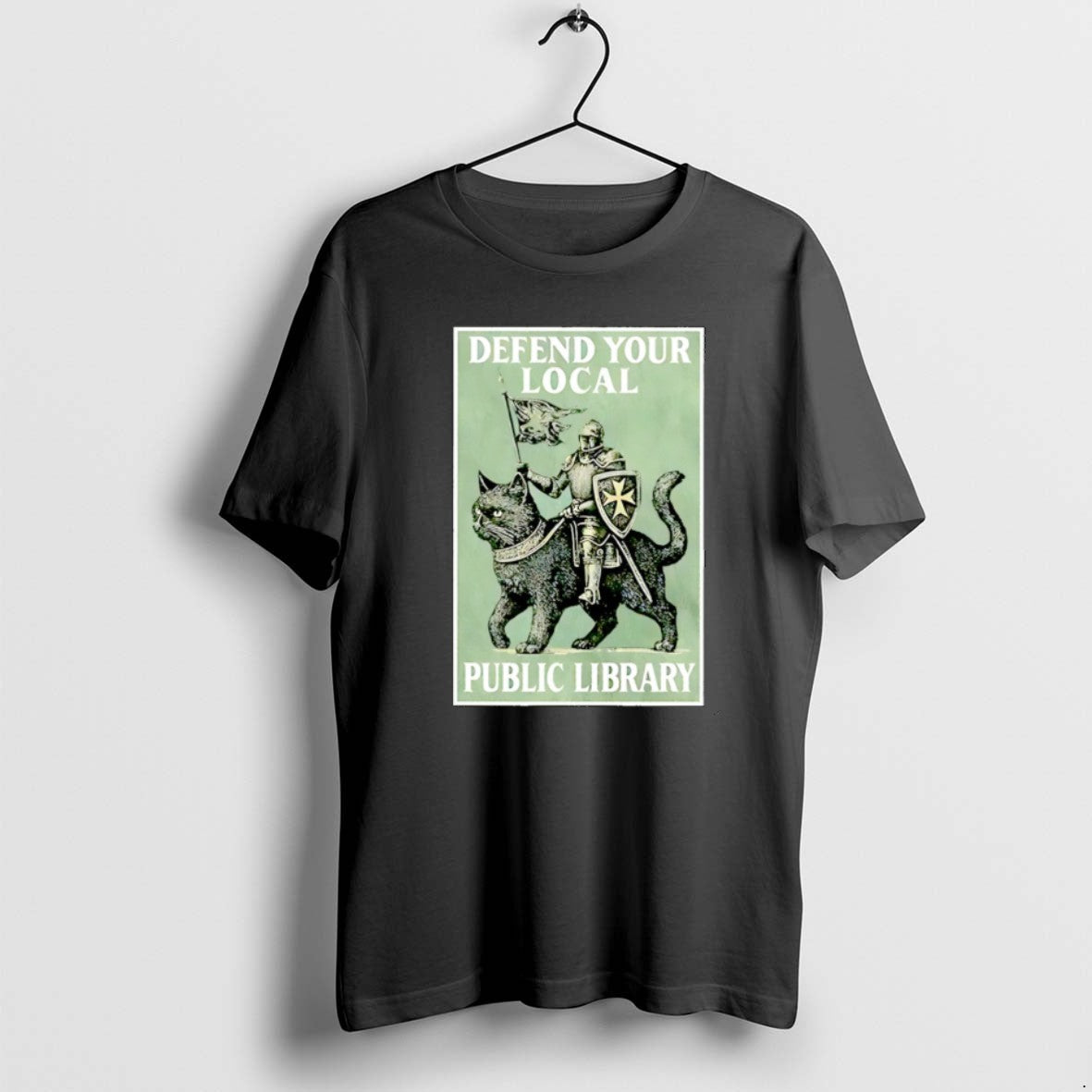 Official Defend Your Local Library Cat Christmas - Adult & Kids T-Shirts, Sweatshirts & Hoodies apparel design preview 1