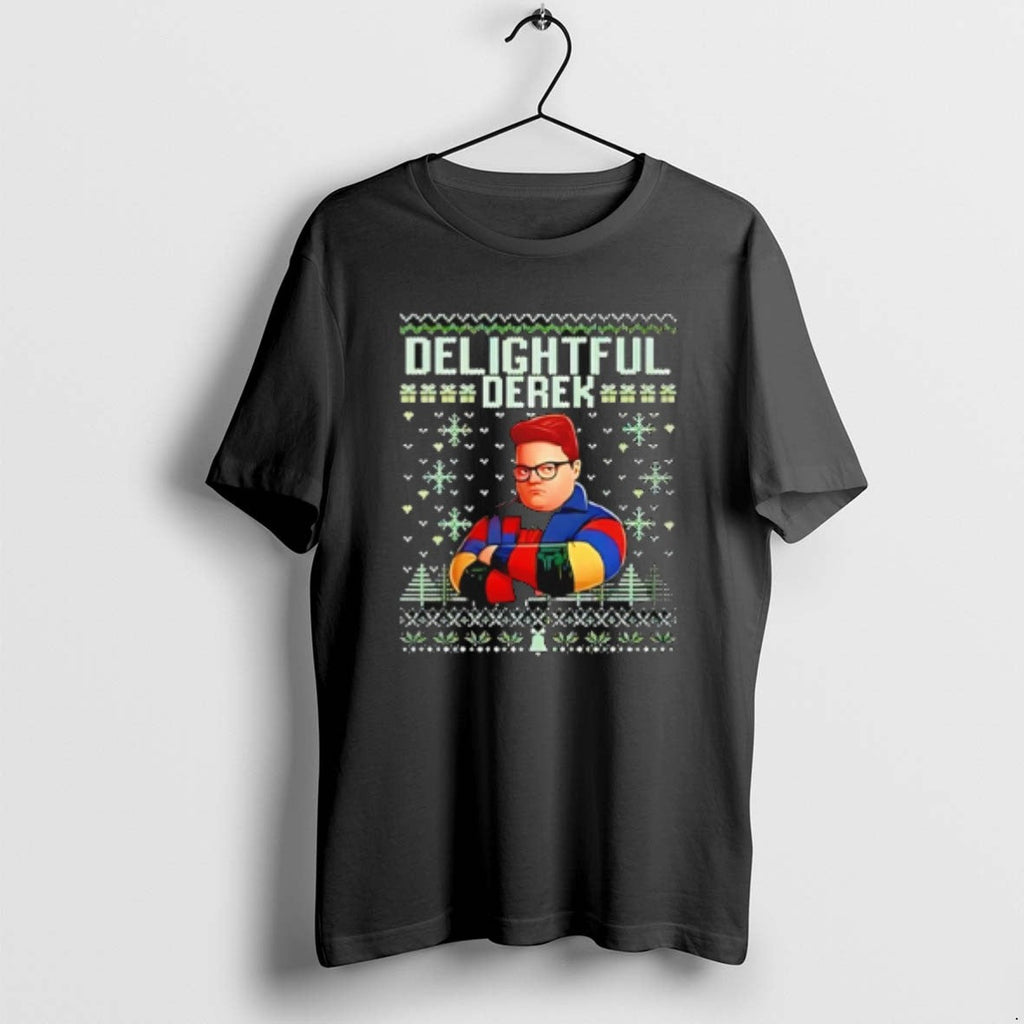 Official Delightful Derek Ugly Christmas - Adult & Kids T-Shirts, Sweatshirts & Hoodies apparel design preview 1