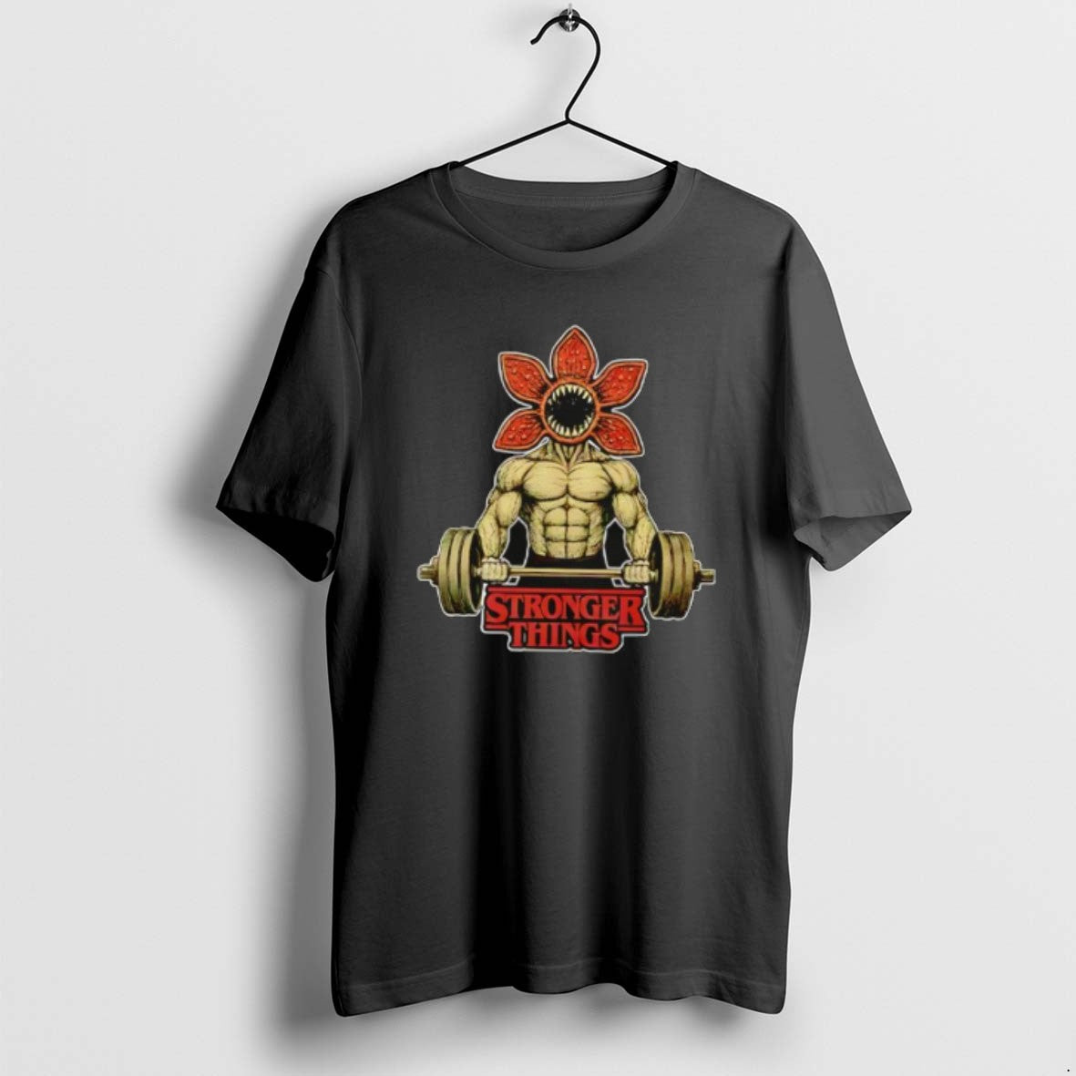 Official Demogorgon Weightlifting Stronger Things Gym - Adult & Kids T-Shirts, Sweatshirts & Hoodies apparel design preview 1