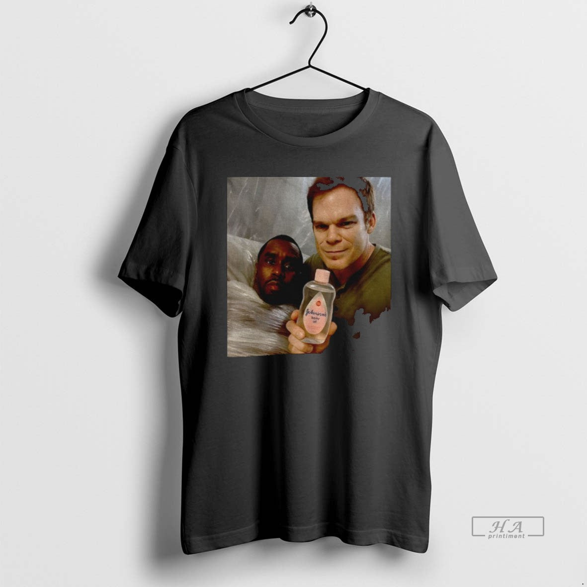 Official Dexter And Diddy Morgan Victim Baby Oil - Adult & Kids T-Shirts, Sweatshirts & Hoodies apparel design preview 1