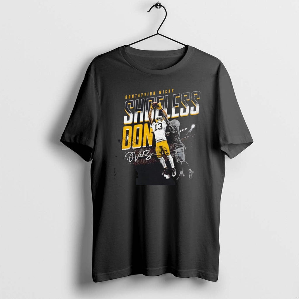 Official Dontayvion Wicks Shoeless Don Catch Green - Adult & Kids T-Shirts, Sweatshirts & Hoodies apparel design preview 1