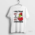 Official Dr Pepper I Will Drink Here Or There - Adult & Kids T-Shirts, Sweatshirts & Hoodies apparel design preview 1