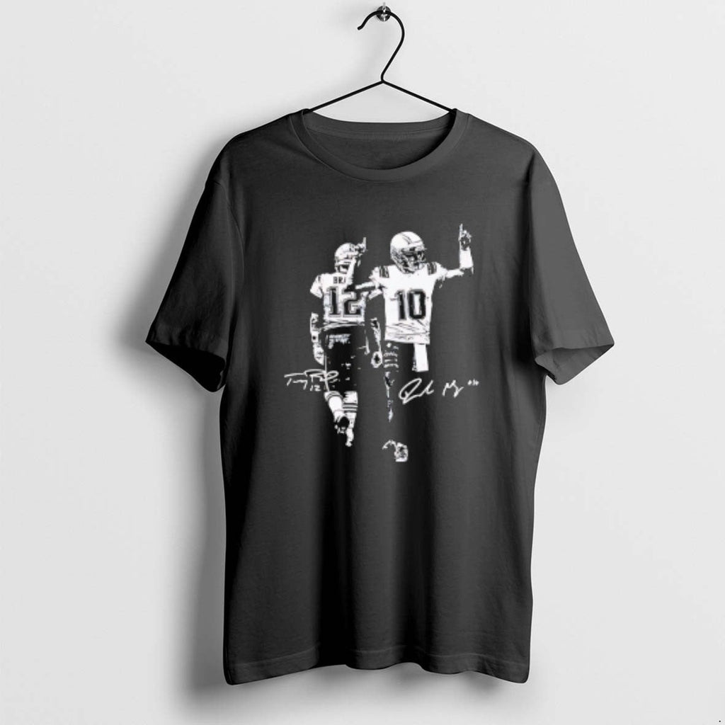 Official Drake Maye And Tom Signature 2025 - Adult & Kids T-Shirts, Sweatshirts & Hoodies apparel design preview 1