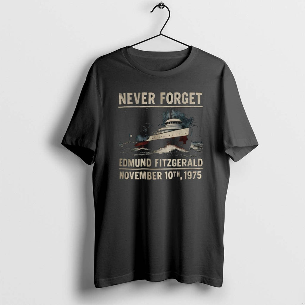 Official Edmund Fitzgerald Never Forget November 10th - Adult & Kids T-Shirts, Sweatshirts & Hoodies apparel design preview 1