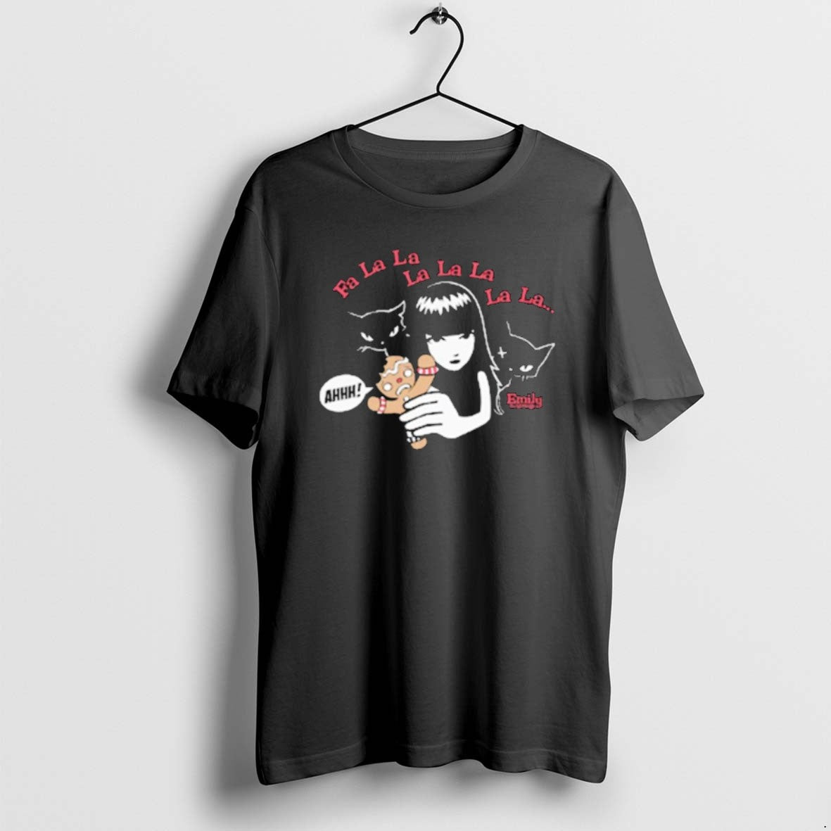 Official Emily The Strange Strangerous Fa La Ahhh - Adult & Kids T-Shirts, Sweatshirts & Hoodies apparel design preview 1
