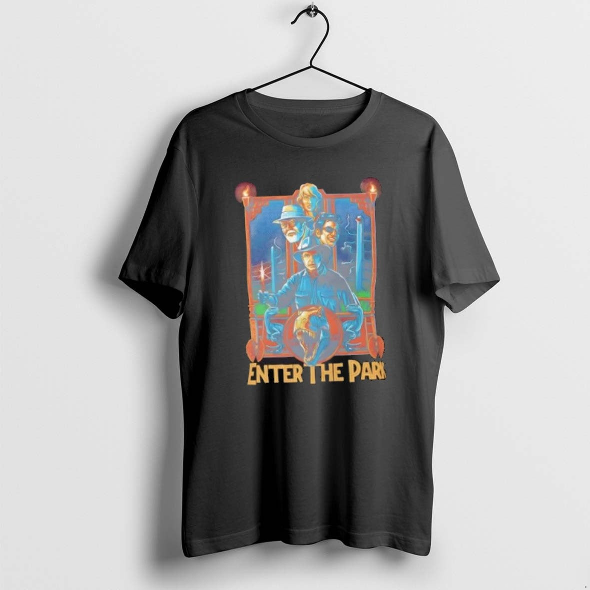 Official Enter The Park Retro Jurassic Movie - Adult & Kids T-Shirts, Sweatshirts & Hoodies apparel design preview 1