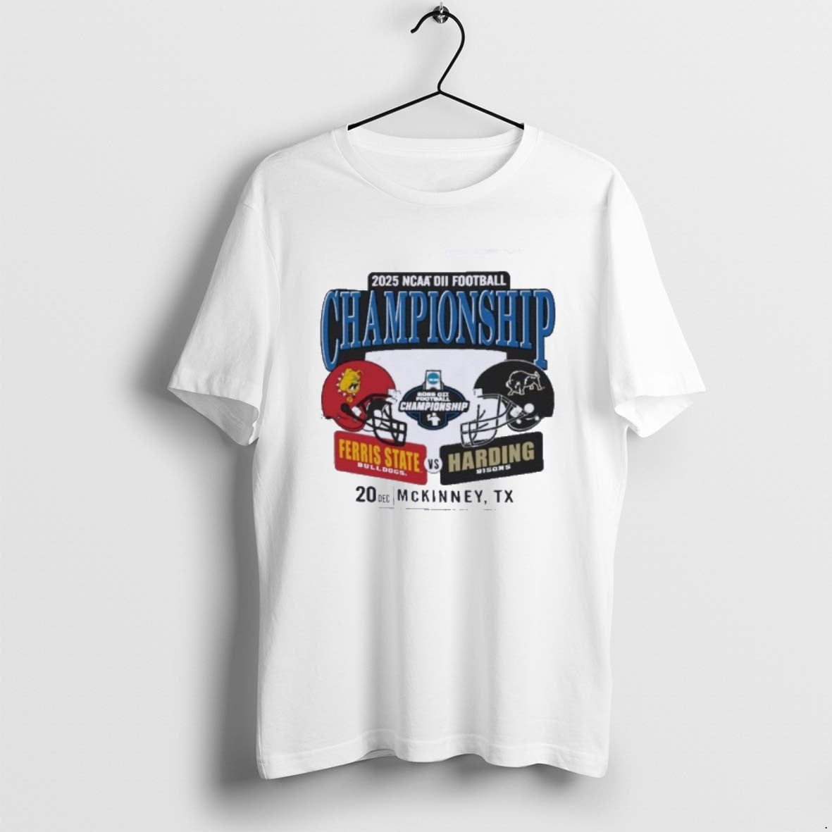 Official Ferris State Bulldogs At Harding Bisons Dii - Adult & Kids T-Shirts, Sweatshirts & Hoodies apparel design preview 1