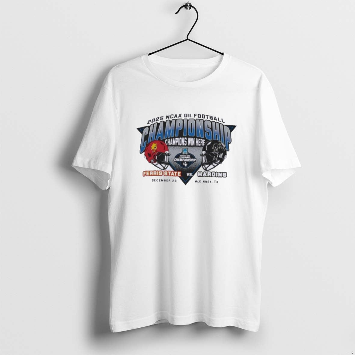 Official Ferris State Vs Harding Football Head To - Adult & Kids T-Shirts, Sweatshirts & Hoodies apparel design preview 1