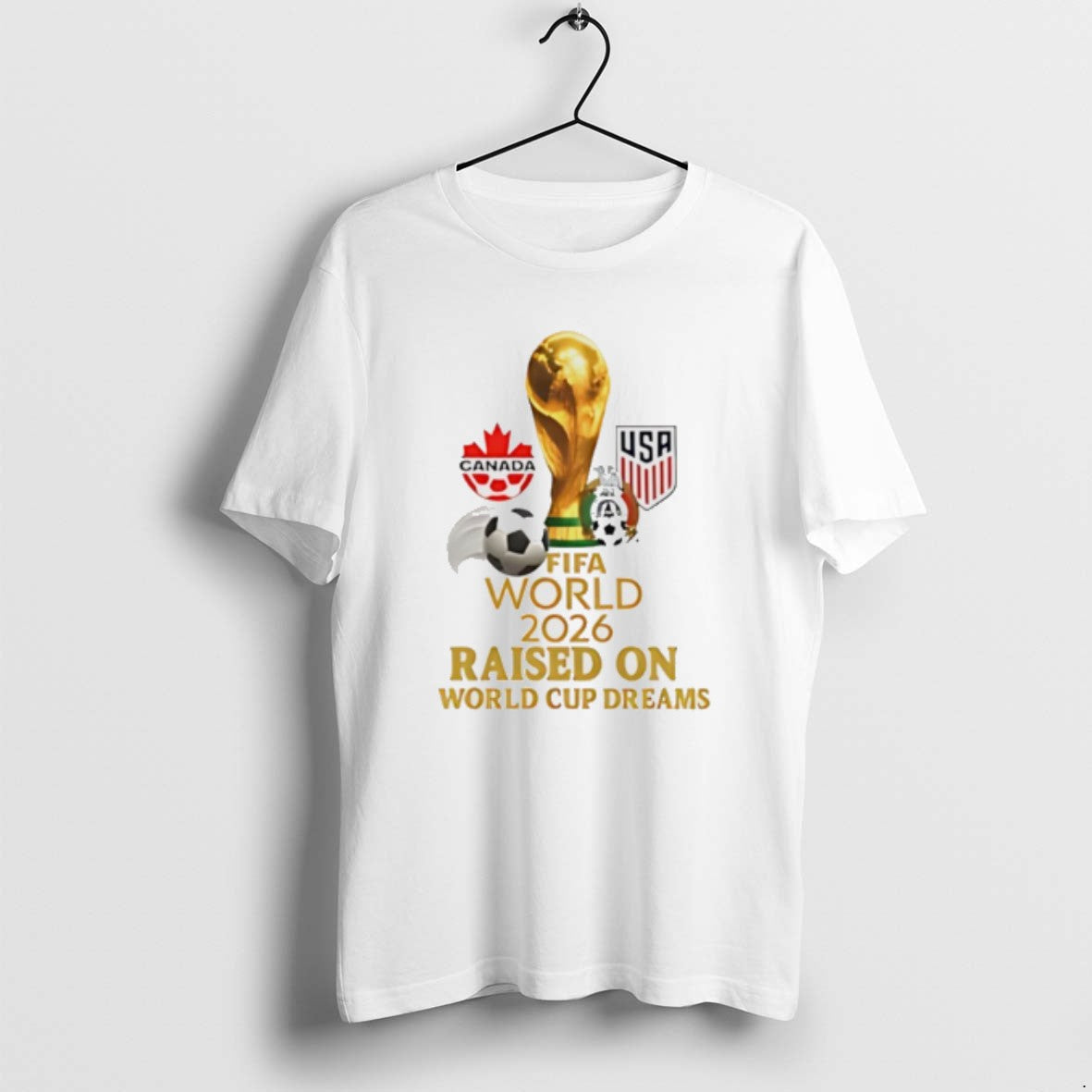 Official Fifa World 2026 Raised On Cup Dreams - Adult & Kids T-Shirts, Sweatshirts & Hoodies apparel design preview 1
