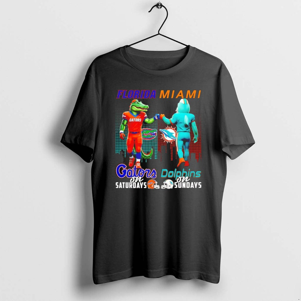 Official Florida Gators On Saturdays Miami Dolphins - Adult & Kids T-Shirts, Sweatshirts & Hoodies apparel design preview 1