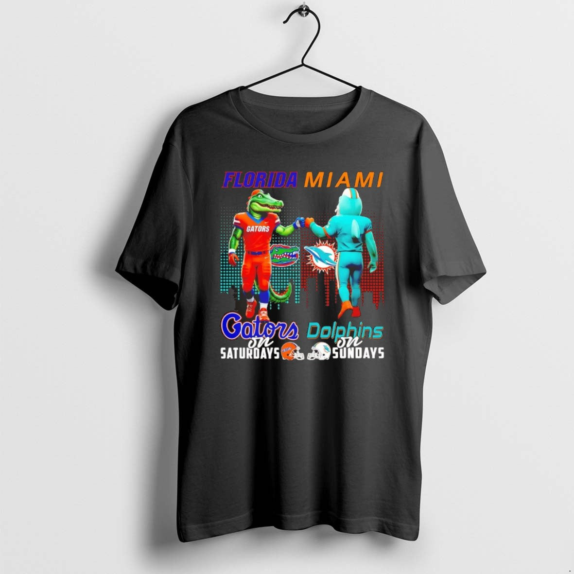 Official Florida Gators On Saturdays Miami Dolphins - Adult & Kids T-Shirts, Sweatshirts & Hoodies apparel design preview 1