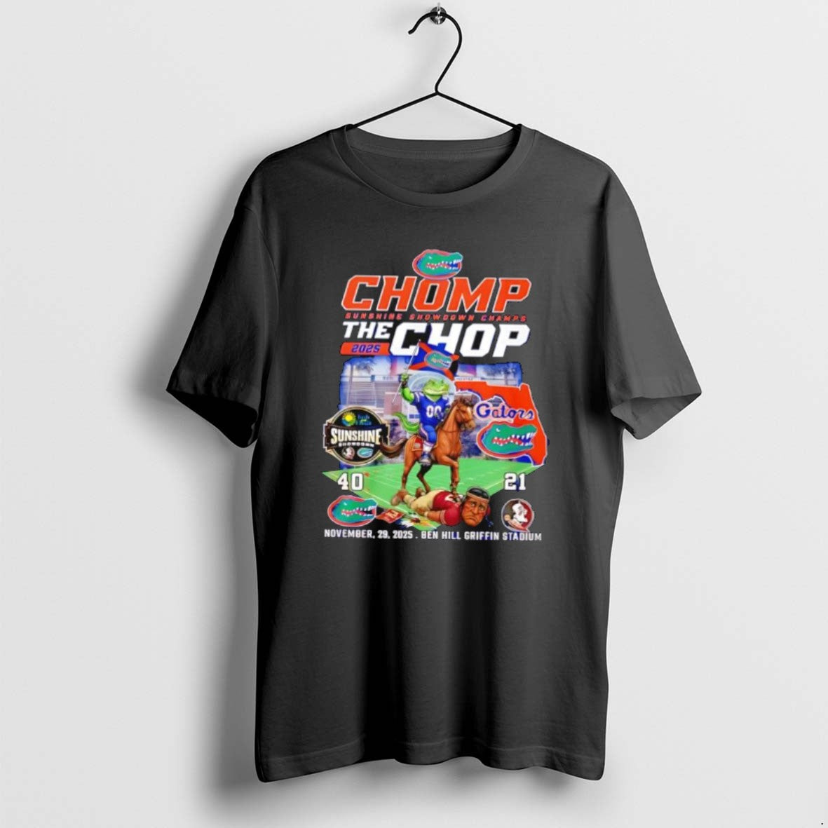 Official Florida Gators Sunshine Showdown Champs 2025 - Adult & Kids T-Shirts, Sweatshirts & Hoodies apparel design preview 1