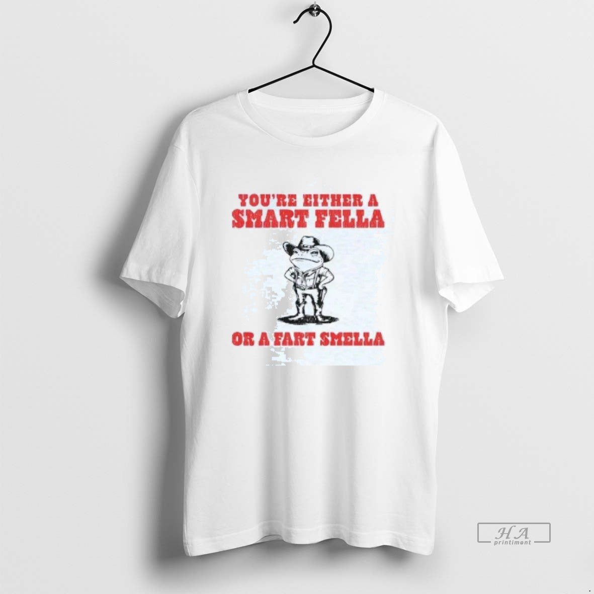 Official Frog Youre Either A Smart Fella Or Fart - Adult & Kids T-Shirts, Sweatshirts & Hoodies apparel design preview 1