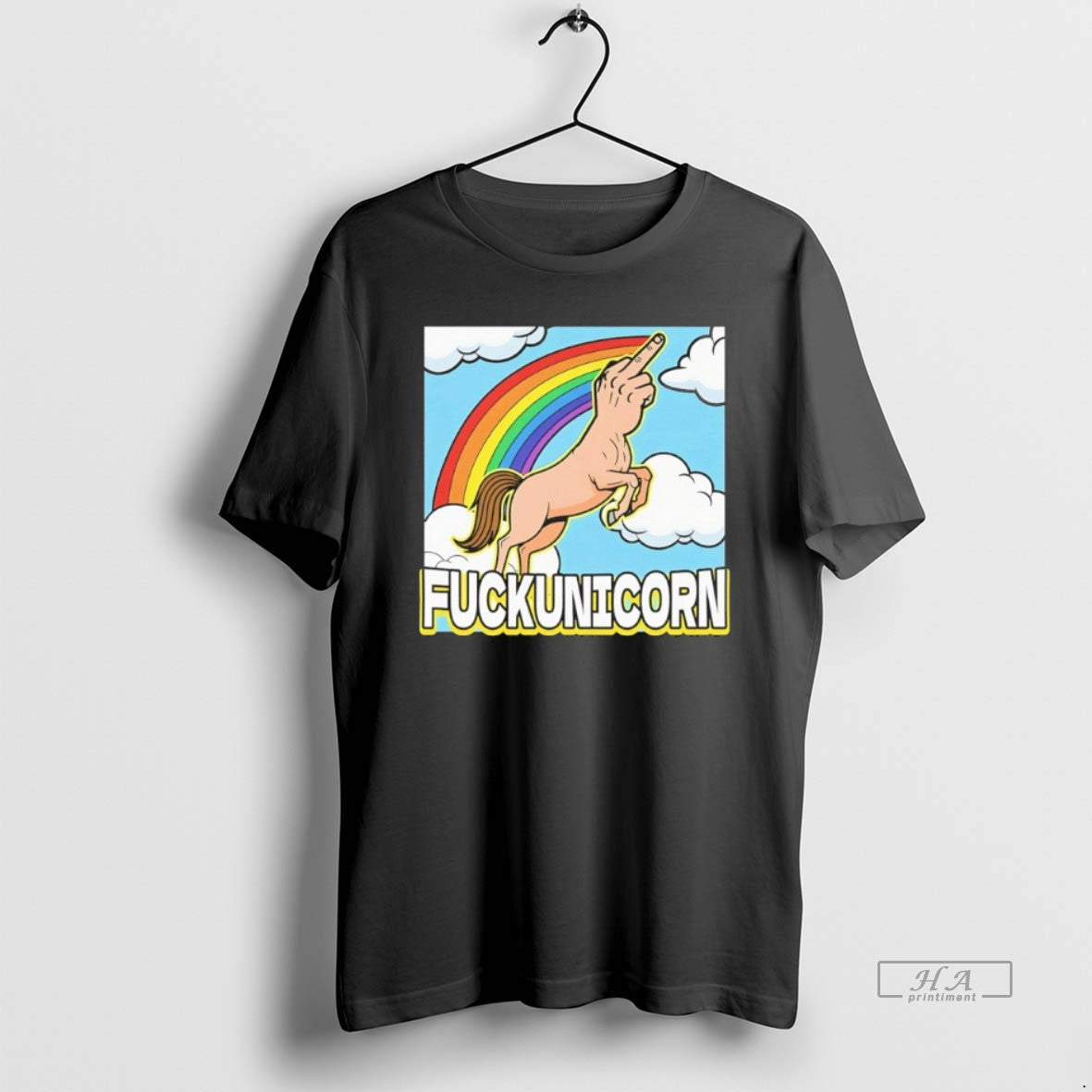 Official Fuckunicorn Rainbow - Adult & Kids T-Shirts, Sweatshirts & Hoodies apparel design preview 1