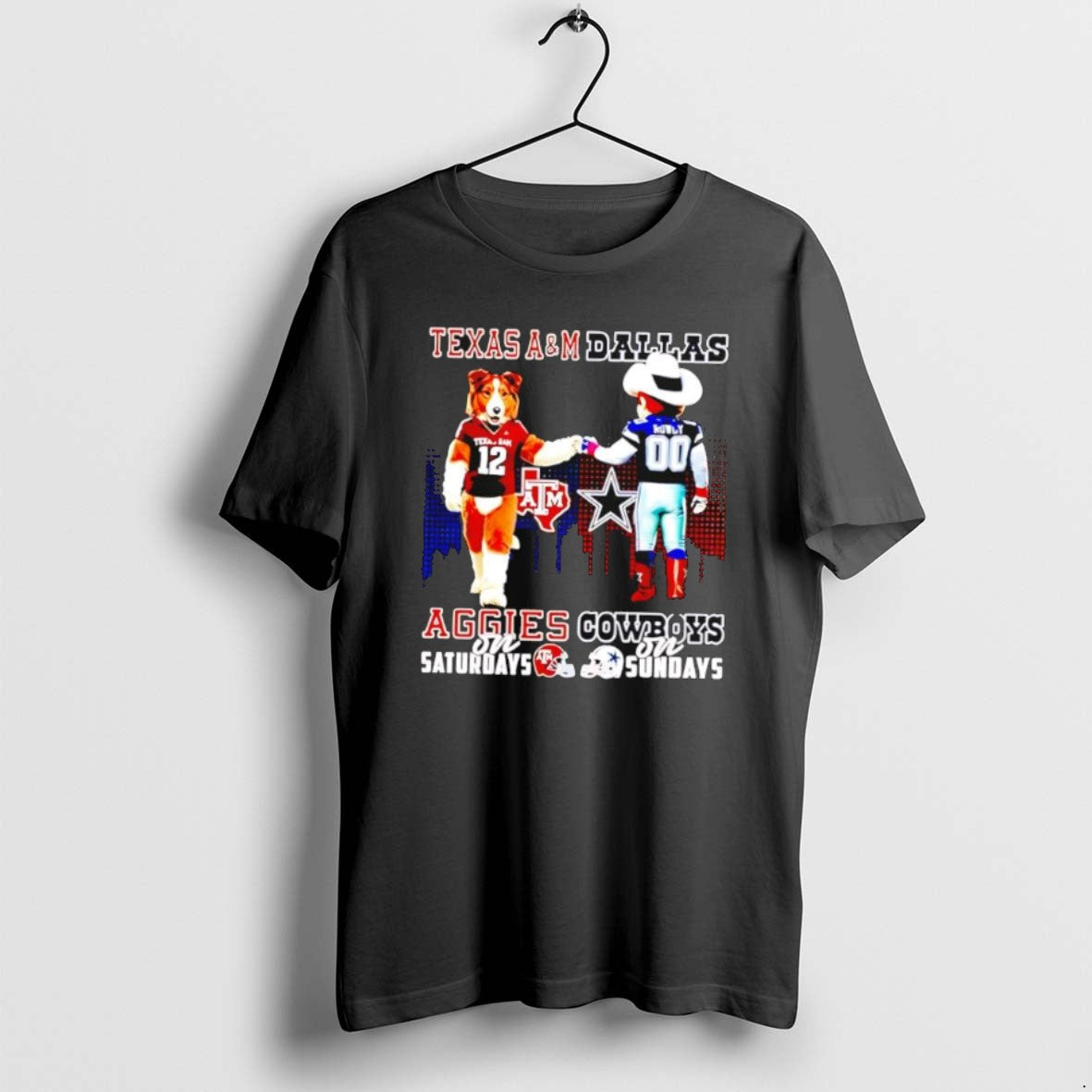 Official Funny Texas Am Aggies On Saturdays Vs Dallas - Adult & Kids T-Shirts, Sweatshirts & Hoodies apparel design preview 1
