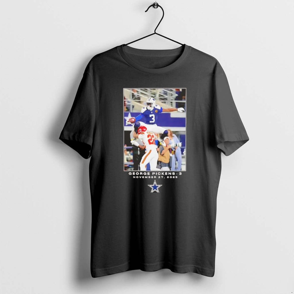 Official George Pickens Hurdle Moment Dallas Cowboys - Adult & Kids T-Shirts, Sweatshirts & Hoodies apparel design preview 1
