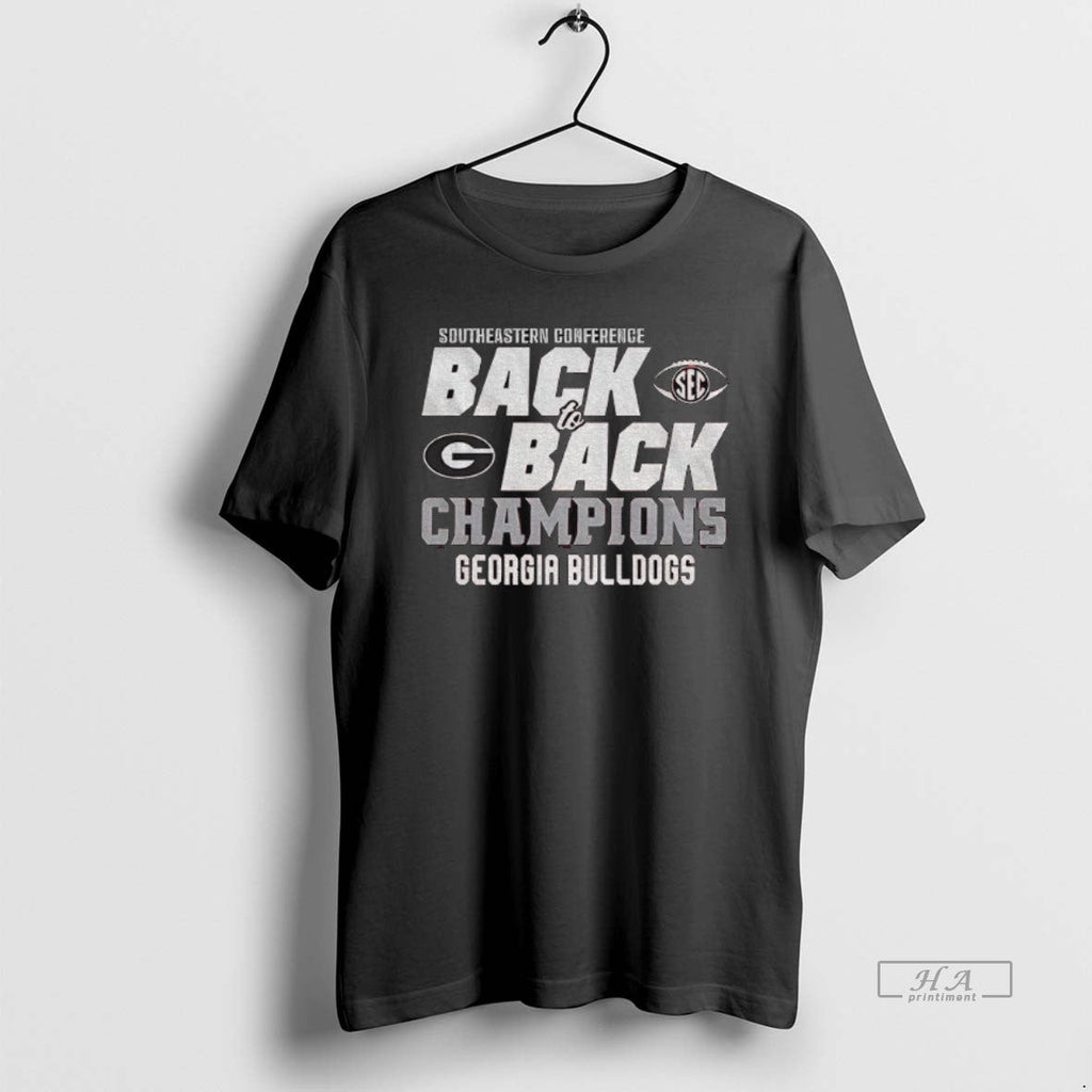Official Georgia Bulldogs 2025 Sec Champions Back To - Adult & Kids T-Shirts, Sweatshirts & Hoodies apparel design preview 1