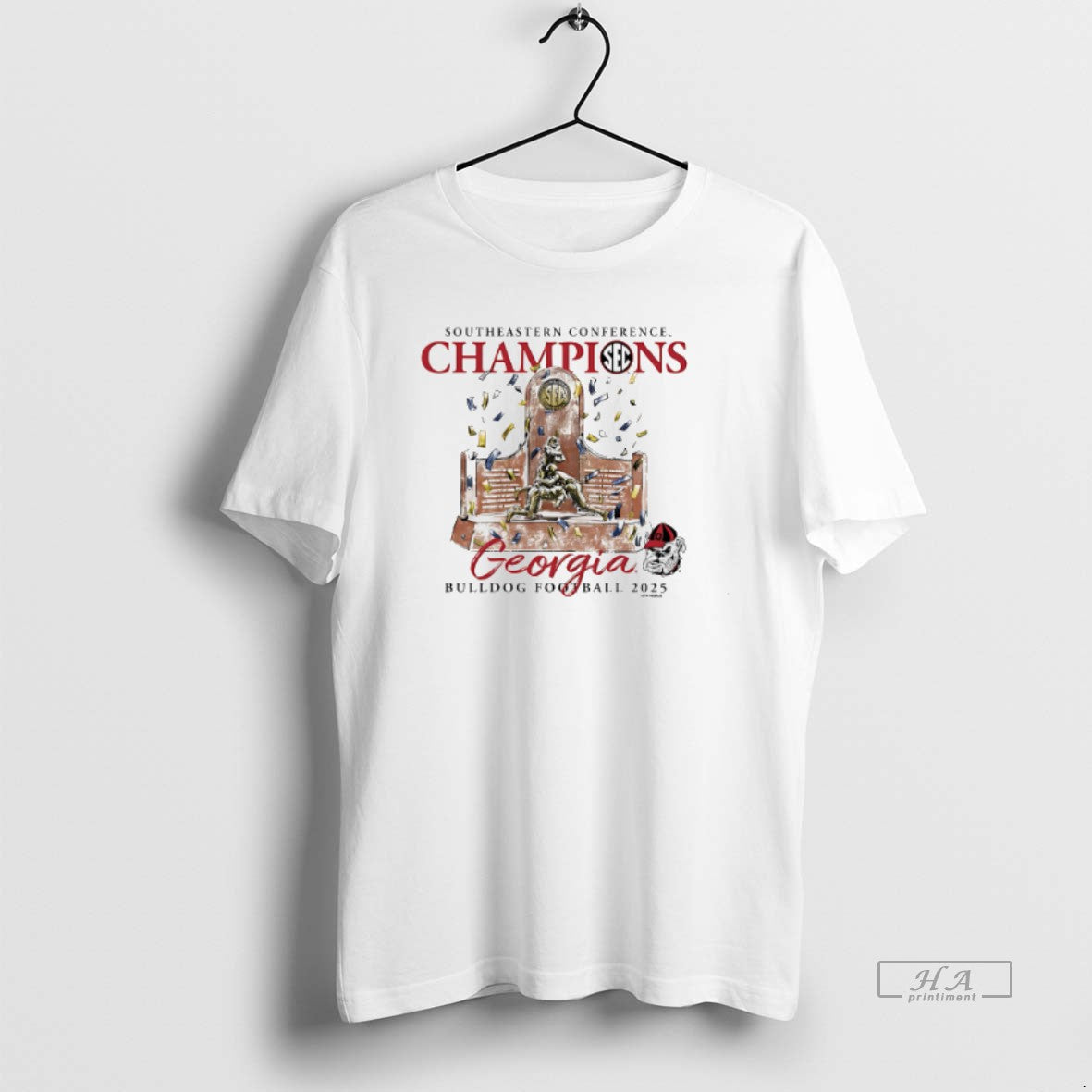 Official Georgia Bulldogs 2025 Sec Football Champions - Adult & Kids T-Shirts, Sweatshirts & Hoodies apparel design preview 1