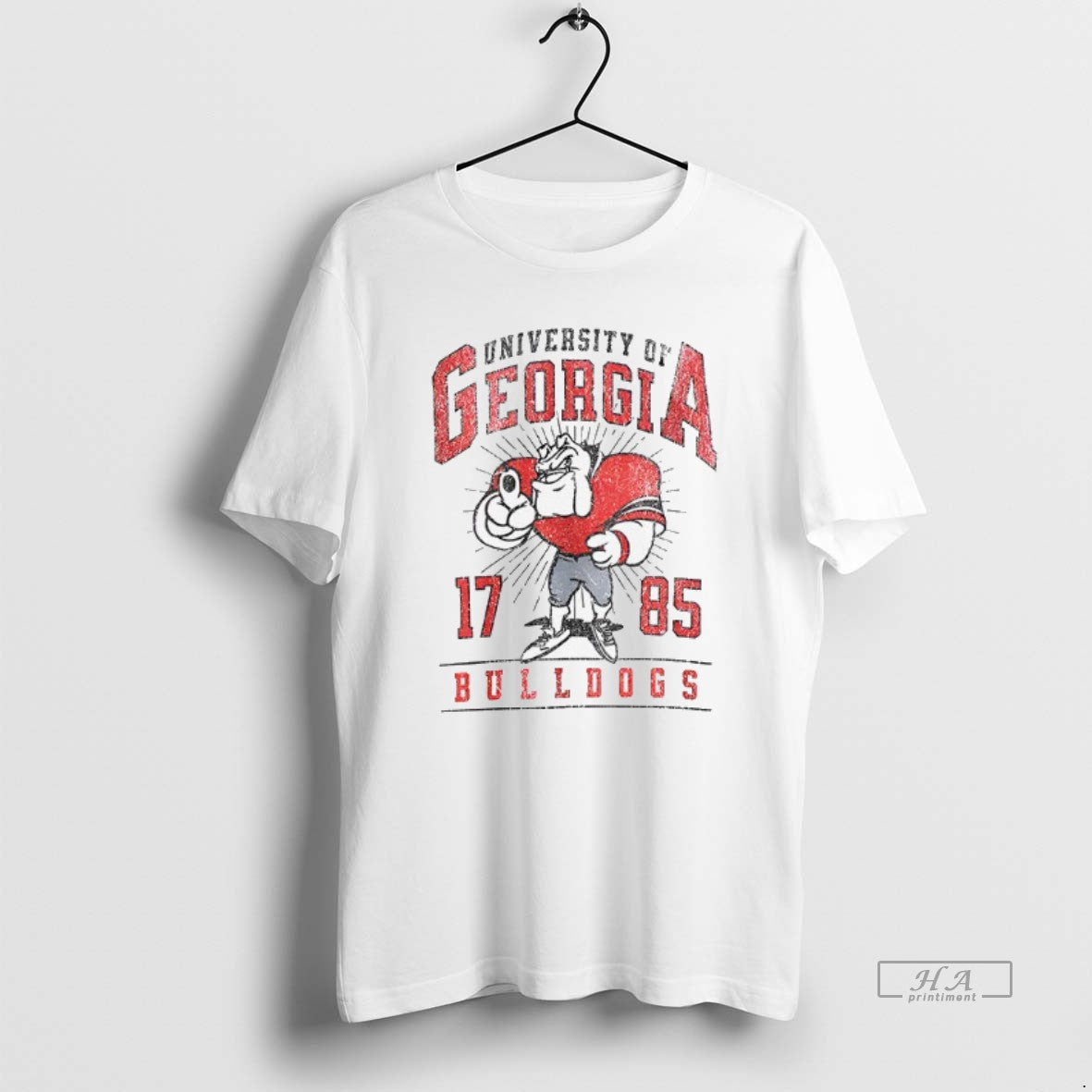 Official Georgia Bulldogs Football Retro Hairy Dawg - Adult & Kids T-Shirts, Sweatshirts & Hoodies apparel design preview 1