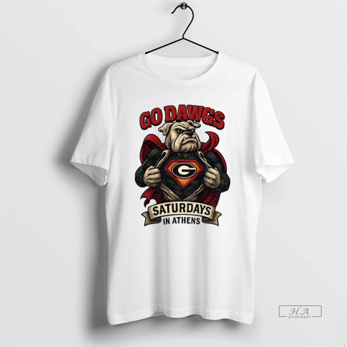 Official Georgia Bulldogs Mascot Super Bulldog - Adult & Kids T-Shirts, Sweatshirts & Hoodies apparel design preview 1