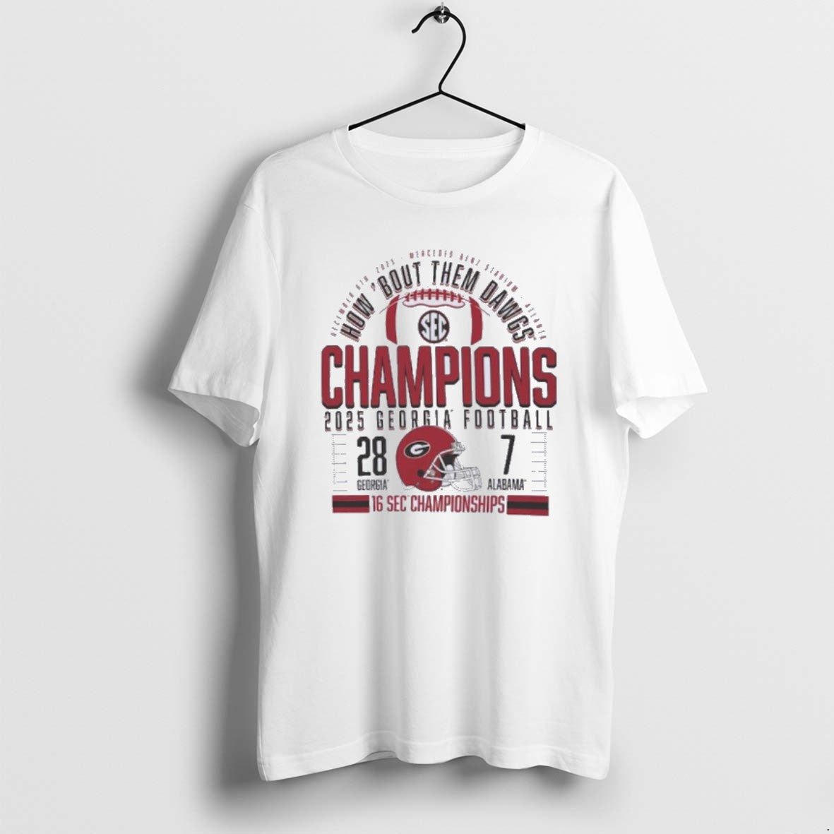 Official Georgia Bulldogs Sec Football Champions 16 - Adult & Kids T-Shirts, Sweatshirts & Hoodies apparel design preview 1