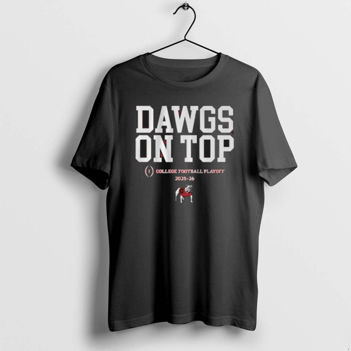 Official Georgia Football 2025 Cfp Dawgs On Top - Adult & Kids T-Shirts, Sweatshirts & Hoodies apparel design preview 1