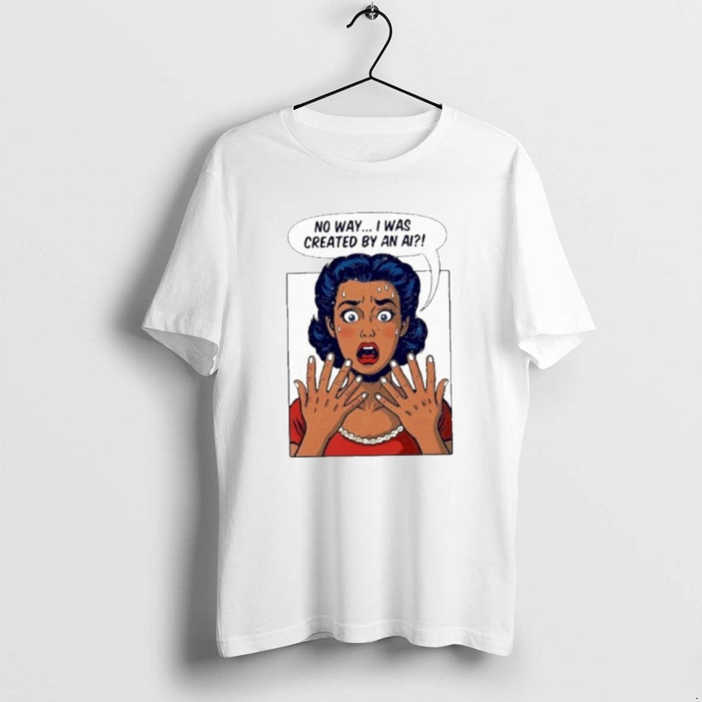 Official Girl No Way I Was Created By An Ai - Adult & Kids T-Shirts, Sweatshirts & Hoodies apparel design preview 1