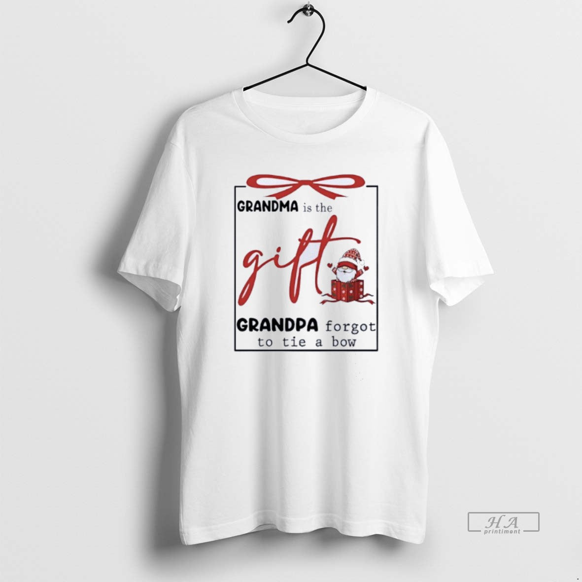 Official Gnome Grandma Is The Gift Grandpa Forgot To - Adult & Kids T-Shirts, Sweatshirts & Hoodies apparel design preview 1