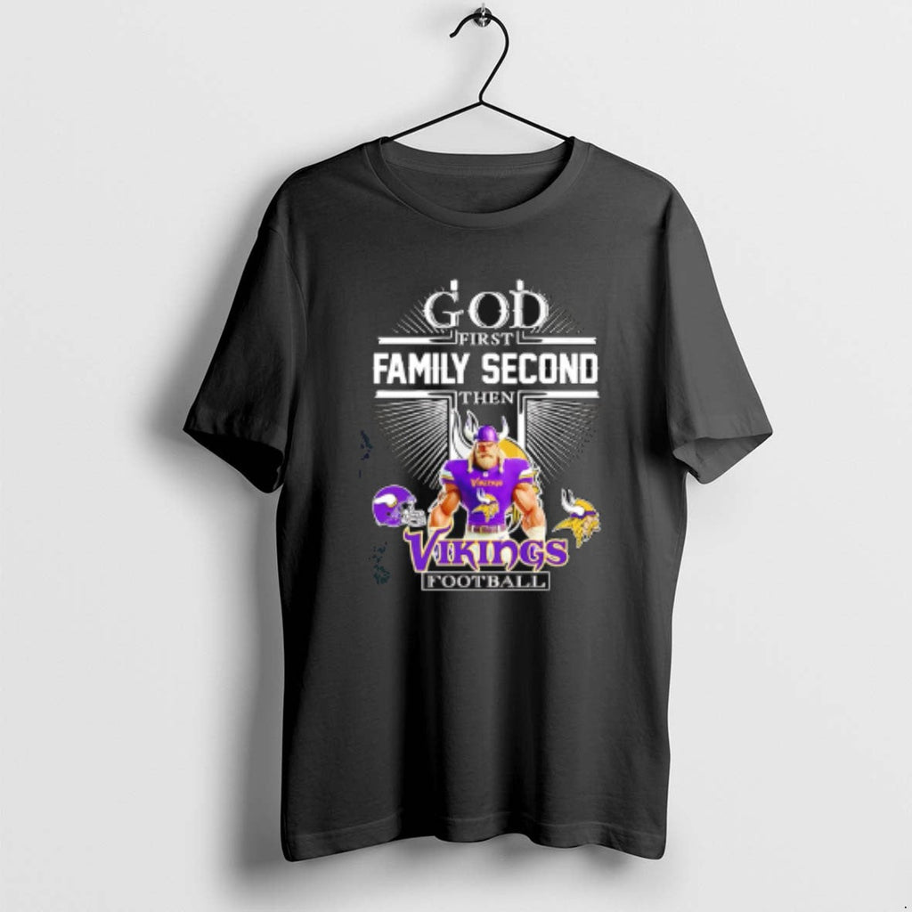 Official God First Family Second Then Minnesota - Adult & Kids T-Shirts, Sweatshirts & Hoodies apparel design preview 1