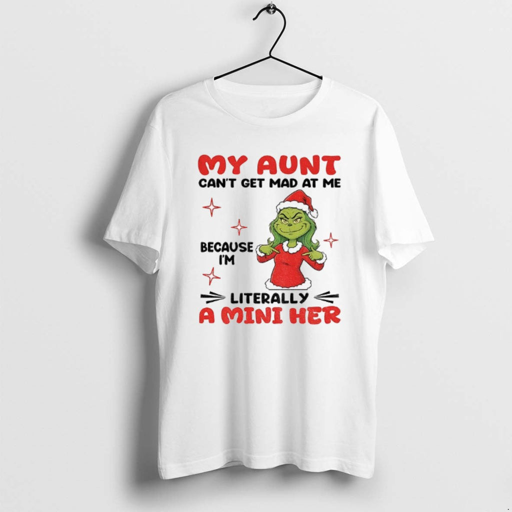 Official Grinch Santa Hat My Aunt Cant Get Mad At Me - Adult & Kids T-Shirts, Sweatshirts & Hoodies apparel design preview 1