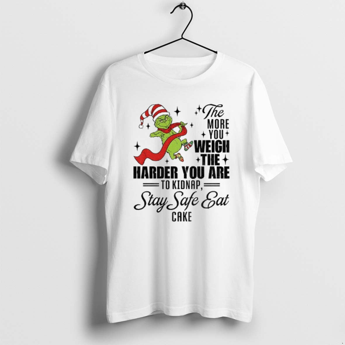 Official Grinch Santa The More You Weigh Harder Are - Adult & Kids T-Shirts, Sweatshirts & Hoodies apparel design preview 1