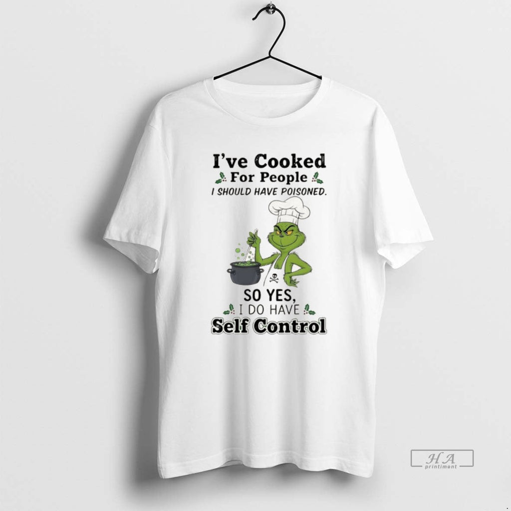 Official Grinch Cook Ive Cooked For People I Should - Adult & Kids T-Shirts, Sweatshirts & Hoodies apparel design preview 1